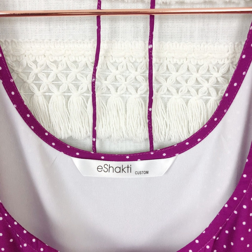 Eshakti Custom Flutter Sleeve Dot Crepe Dress16-18 - image 6